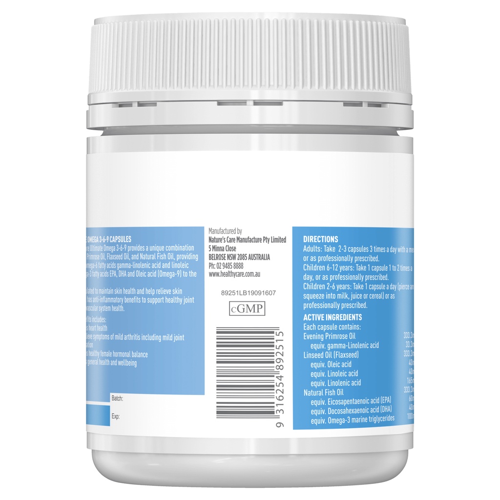 Viên Omega 3-6-9 Healthy Care Ultimate
