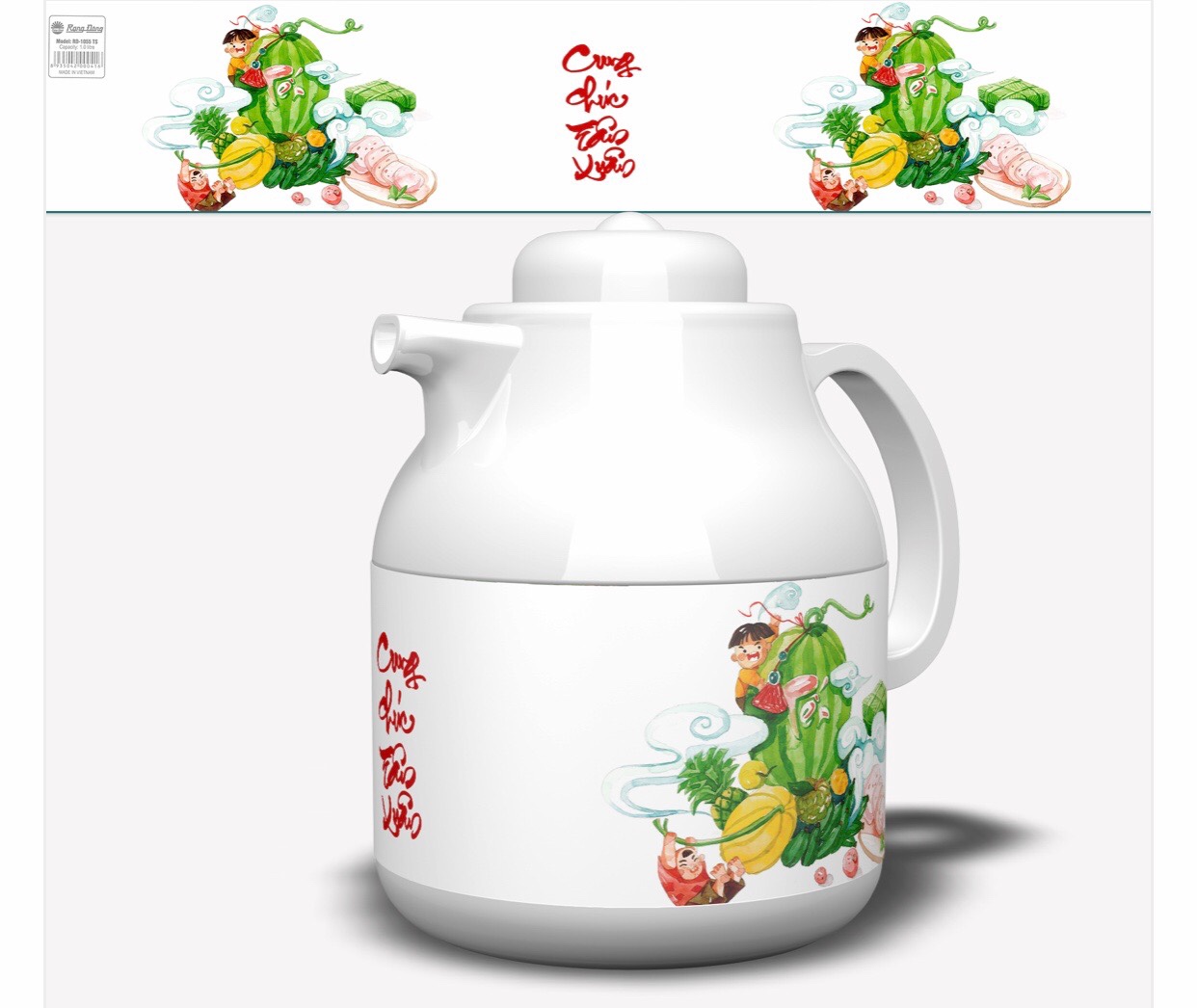 Phích Pha trà 1.3 Lít Rạng Đông RD-1355TS
