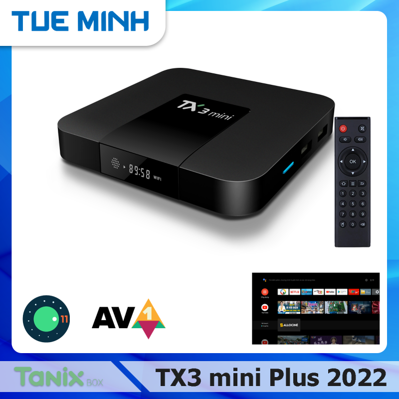 Android TV Box TX3 mini+ 2022 - AndroidTV 11, Amlogic S905W2, Ram 2GB, Bộ nhớ trong 16GB