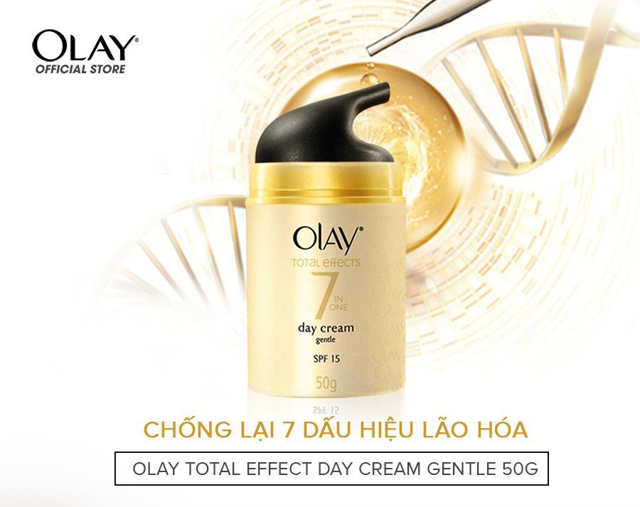 Kem Dưỡng Trắng Da Mặt Ban Ngày Olay Total Effects Ngừa Lão Hóa SPF 15 20g Total Effects 7 in One Day Cream Normal