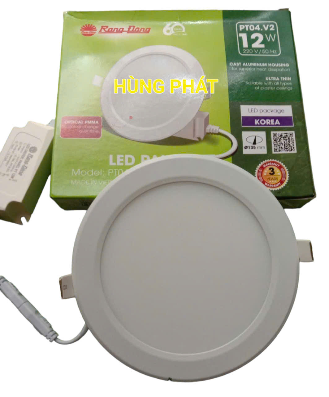 Đèn LED âm trần Rạng Đông 9w,12w(PT04.V2)