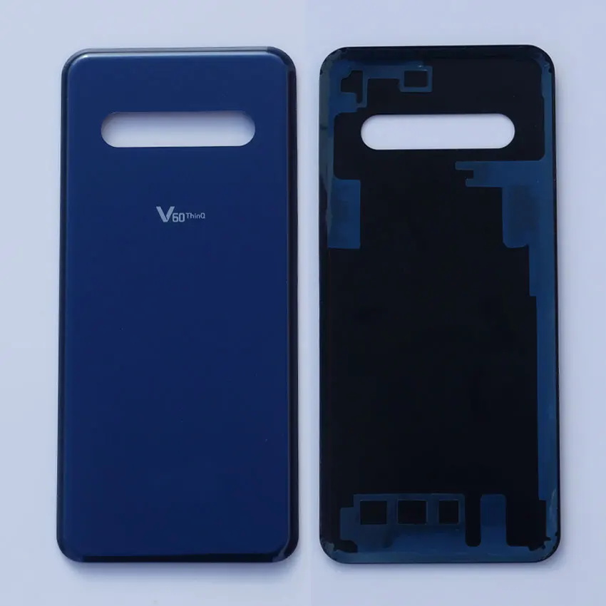 Glass Back Cover For LG V60 ThinQ 5G Rear Housing Door Battery Cover Back Housing With Camera Lens Replacement