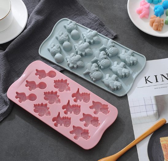 Khuôn silicon làm thạch rau câu, socola, chip chip hình Khủng long