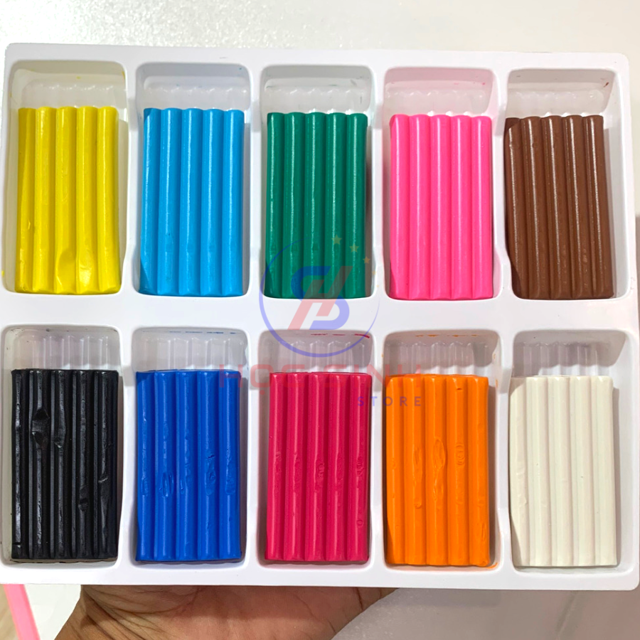 Hộp 10 Màu Đất Nặn Dạng Sáp Tạo Hình Thái Lan G-STAR TL10 - 150g Đồ Chơi Toy, Đất Sét