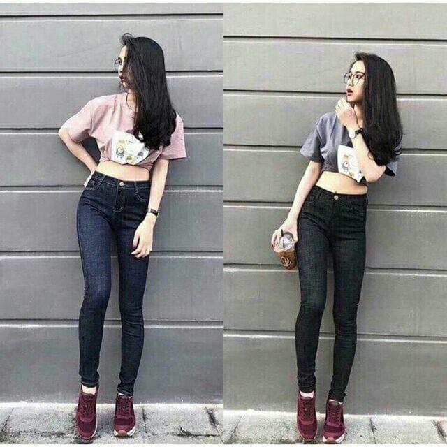 Quần jean nữ lưng cao siêu giãn 0304