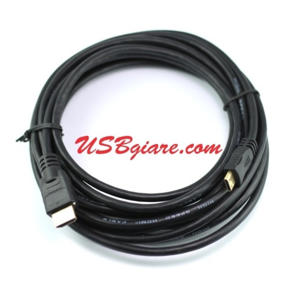Cáp chuyển mini hdmi sang hdmi 5m dây đen