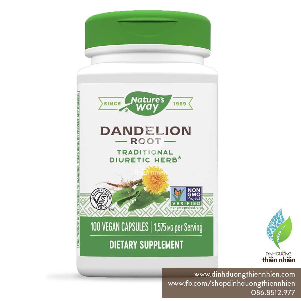 Rễ Bồ Công Anh Nature's Way Dandelion Root, 100v