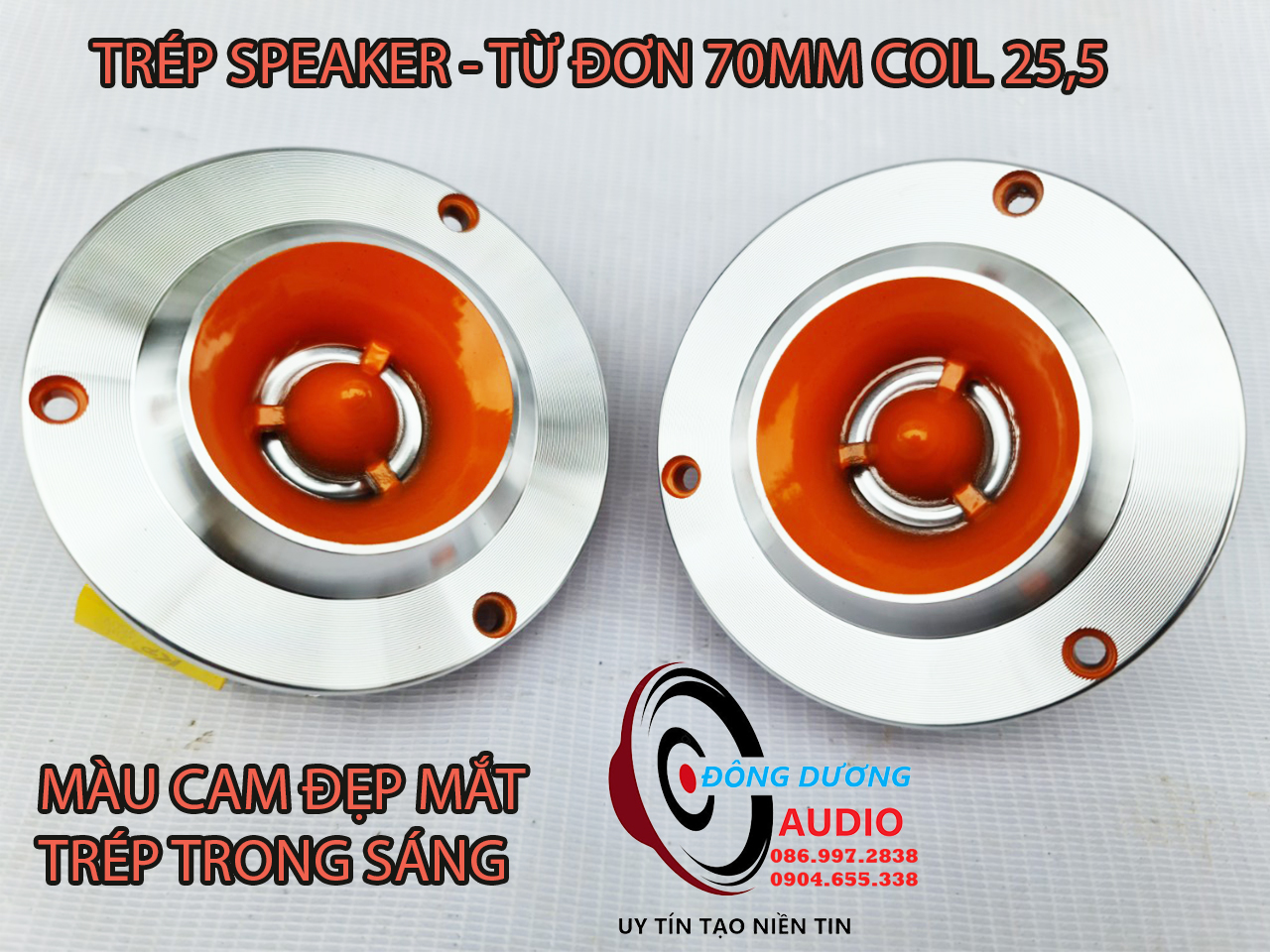 Loa treble titan pioneer mặt cam 10cm - kèm tụ - loa treble rời