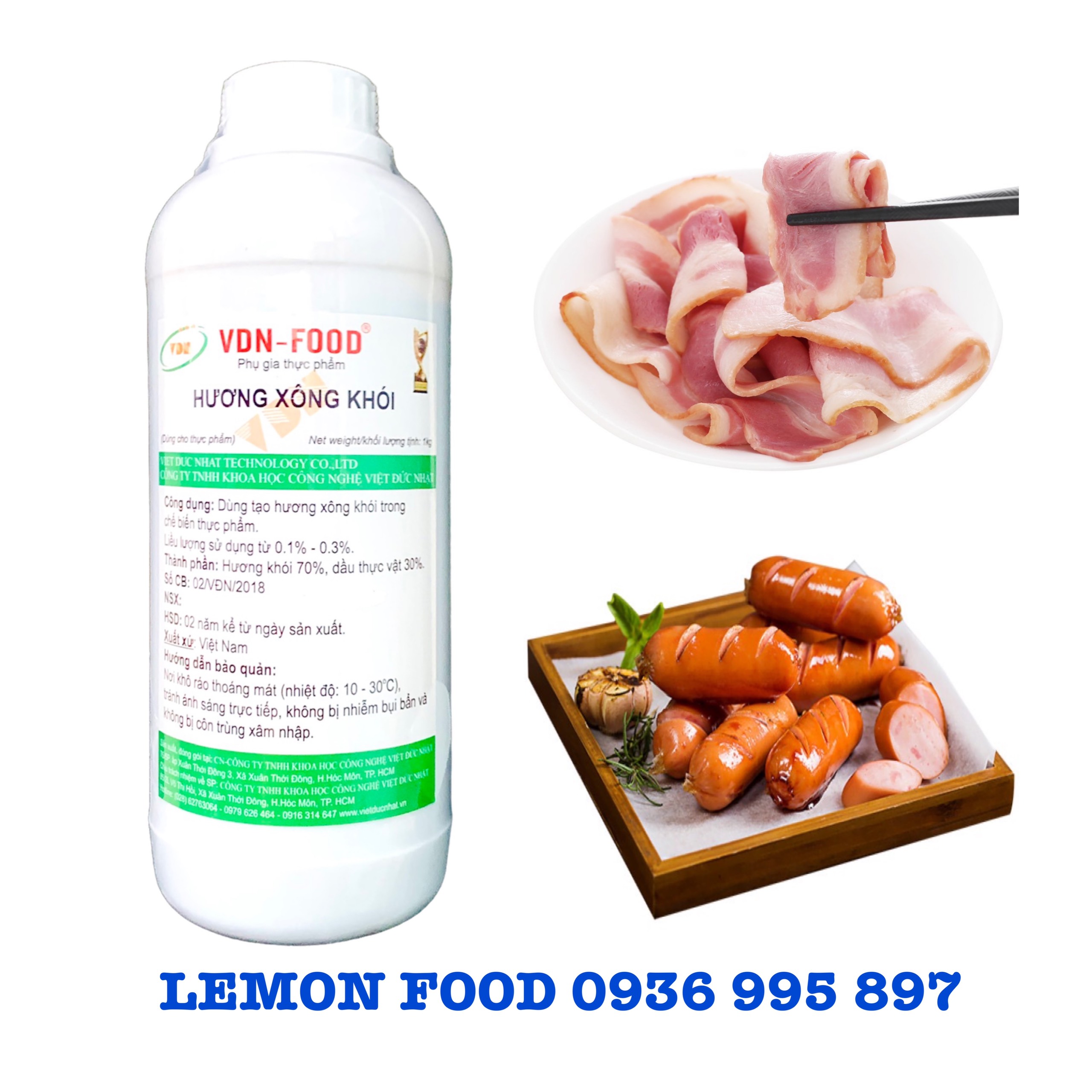 1Kg Hương xông khói dạng lỏng VDN chuyên dùng cho Jambon, xúc xích