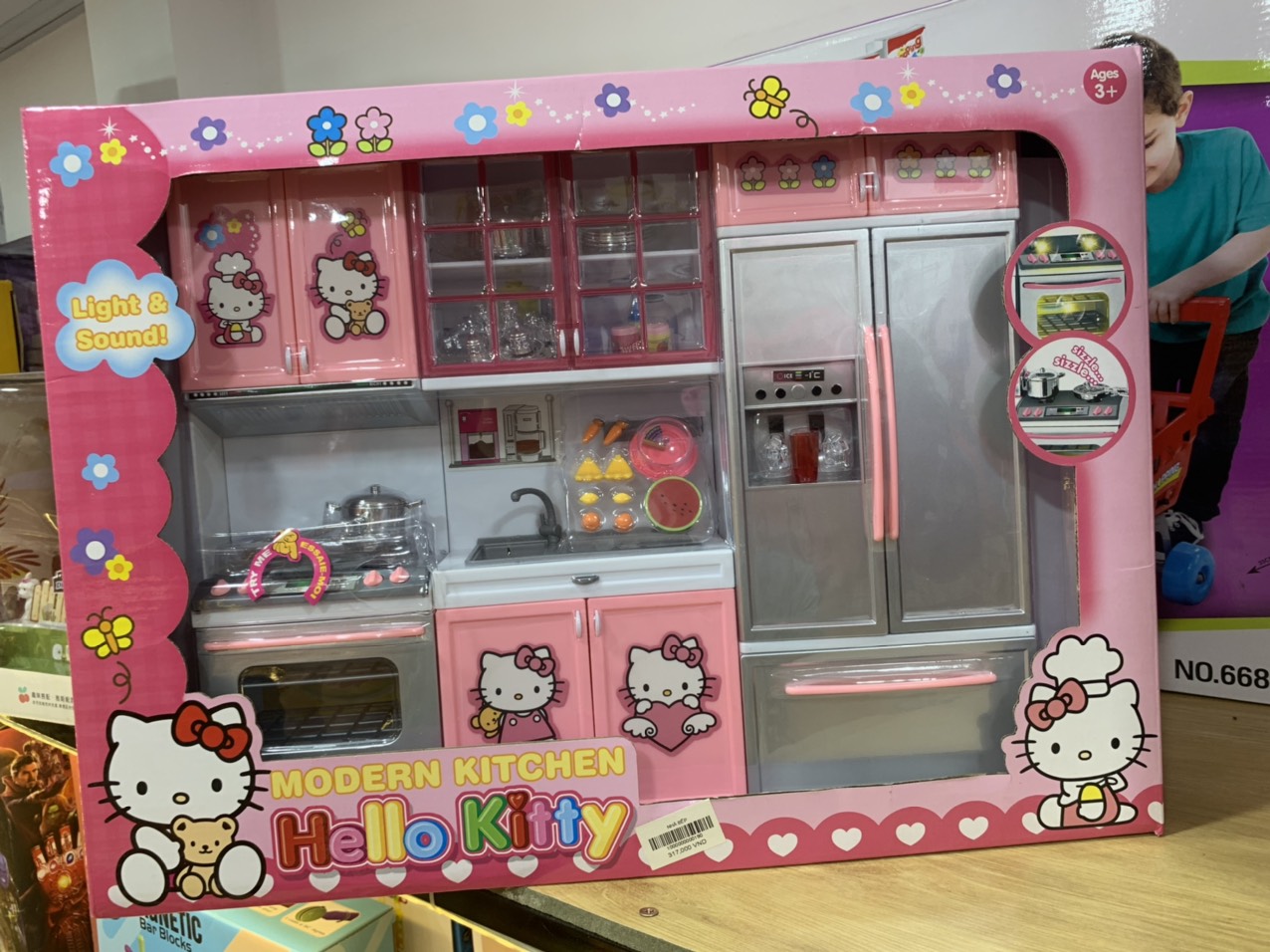 Bộ Đồ Chơi Nhà Bếp Hello Kitty 3 Khoang Cho Bé
