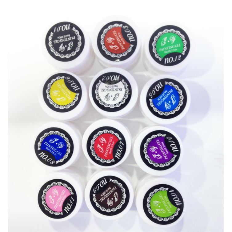 Set gel vẽ móng 12 màu cực chuẩn đẹp