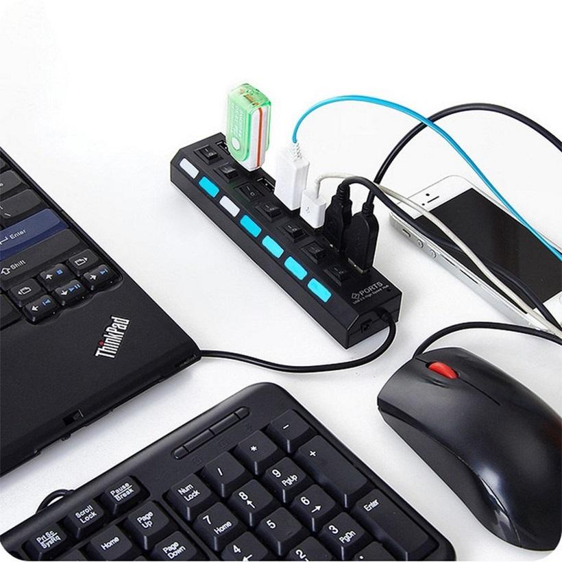 Bộ chia cổng USB 7 ports - Hub chia 7 cổng Usb