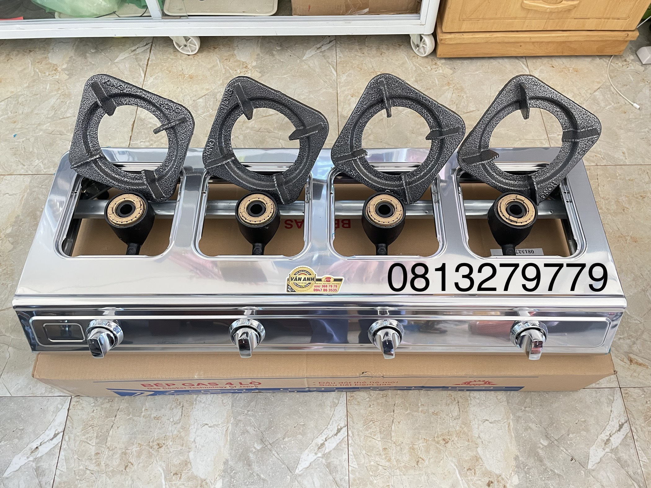 BẾP GAS 4 LÒ KHÈ CAO CẤP