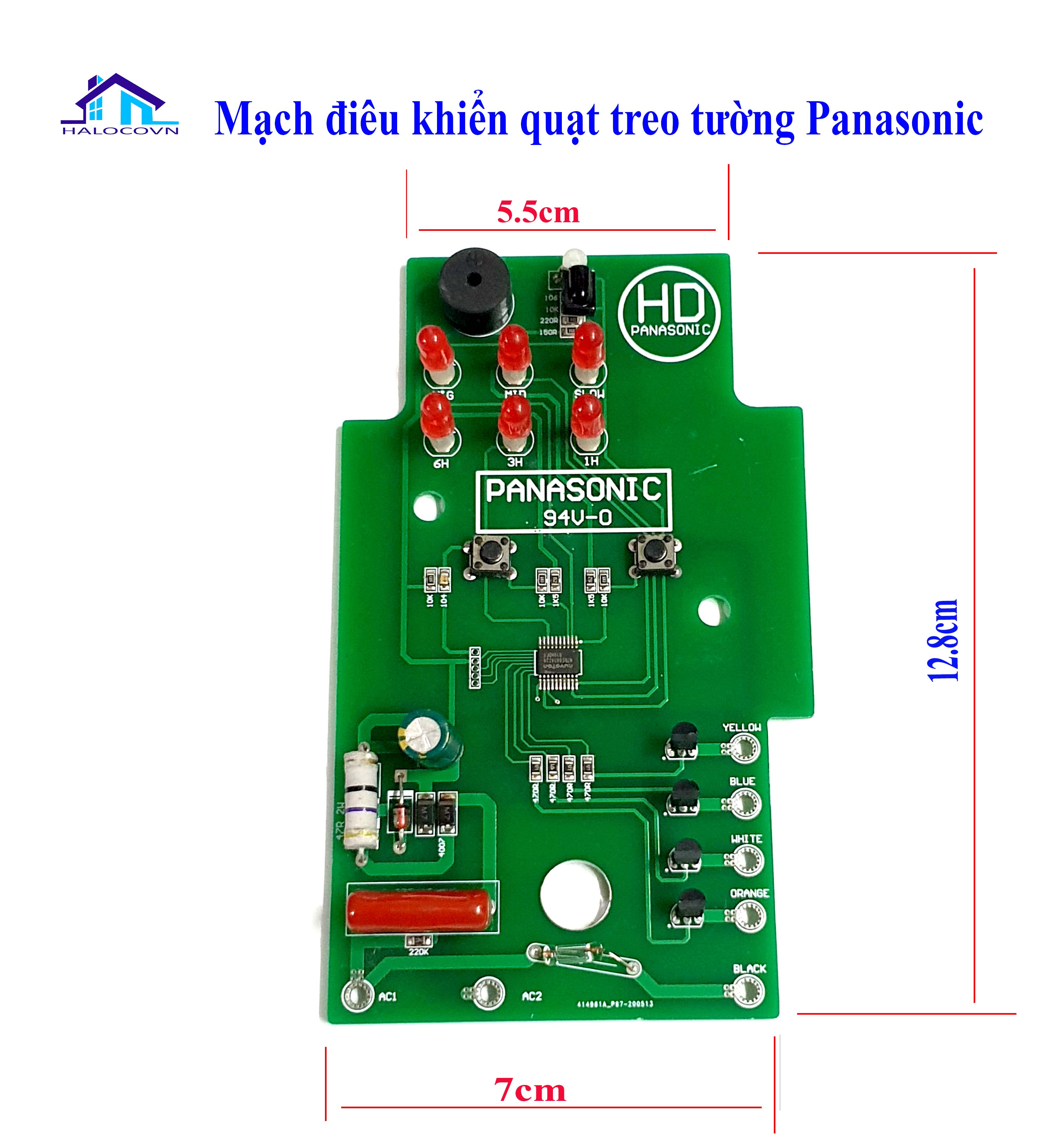 Bo mạch và điều khiển quạt treo tường panasonic