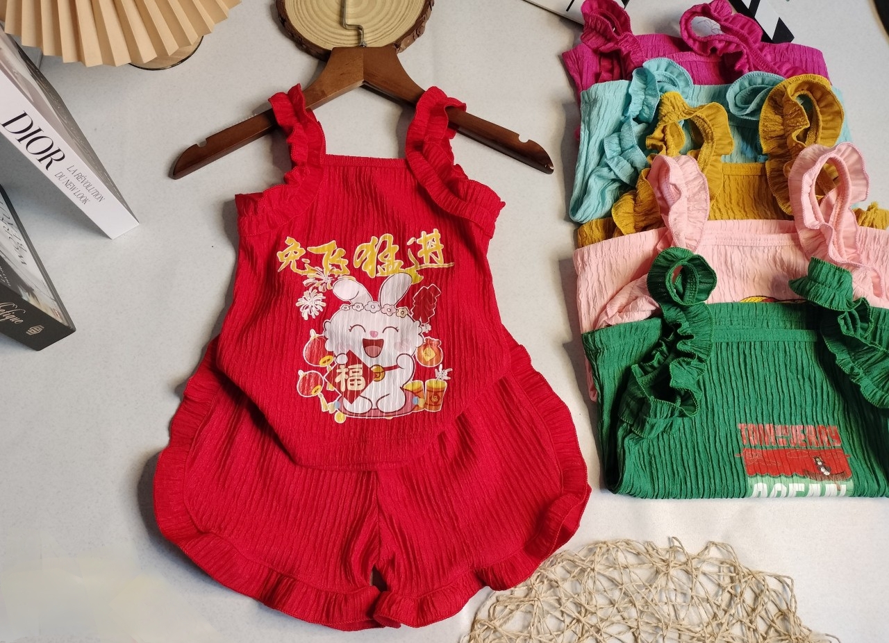 Bộ Thun Nhật Hai Dây Bé (12-18kg) (giao màu ngẫu nhiên)