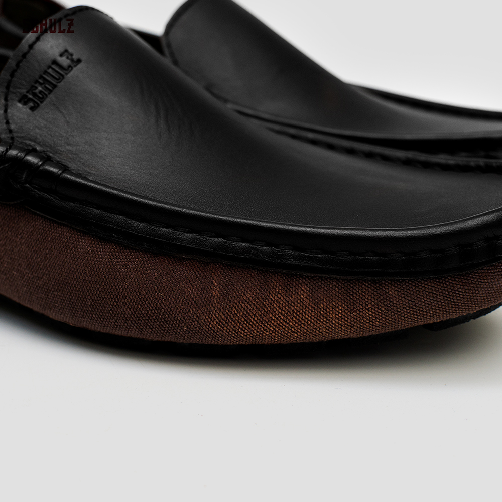 Giày Da Loafer Phối Vải Schulz L1-III19DEN