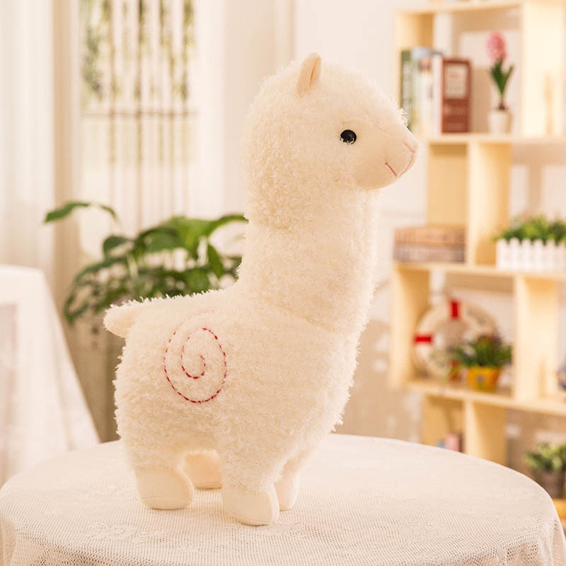 Gấu bông Lạc đà Alpaca màu trắng cute lông mềm mại - Thú nhồi bông nhập khẩu - Gấu bông BB