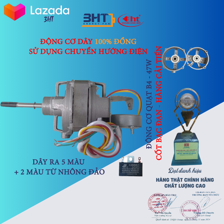 Moter Quạt Máy B4 47W/220V + Đảo Điện