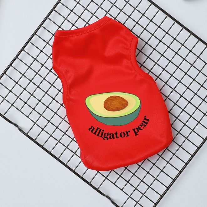 Áo thun cotton hình trái bơ cho chó mèo siêu thoáng mát