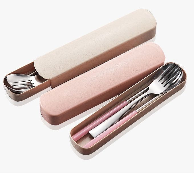Set 03 dish spoon Fork chopsticks stainless steel 304 box high-grade (nhiều màu)-[set spoon Fork travel Fork dinner oblique stainless steel, stainless steel spoon đẹp, stainless steel chopsticks high-end]