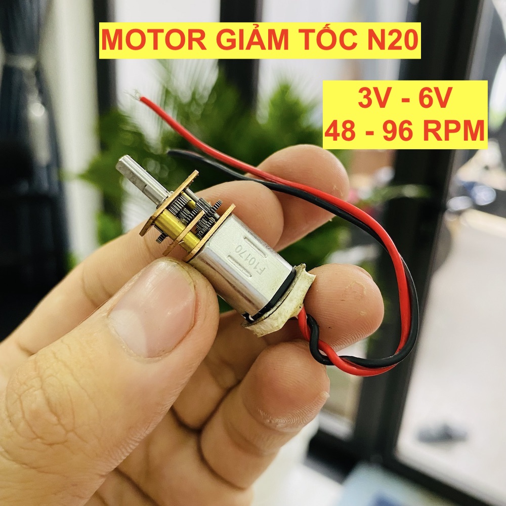 [HCM]Motor mô tơ giảm tốc mini GA12-N20 điện áp 3V - 6V tốc độ 15 - 60 - 180 - 360 vòng trục D - LK0055