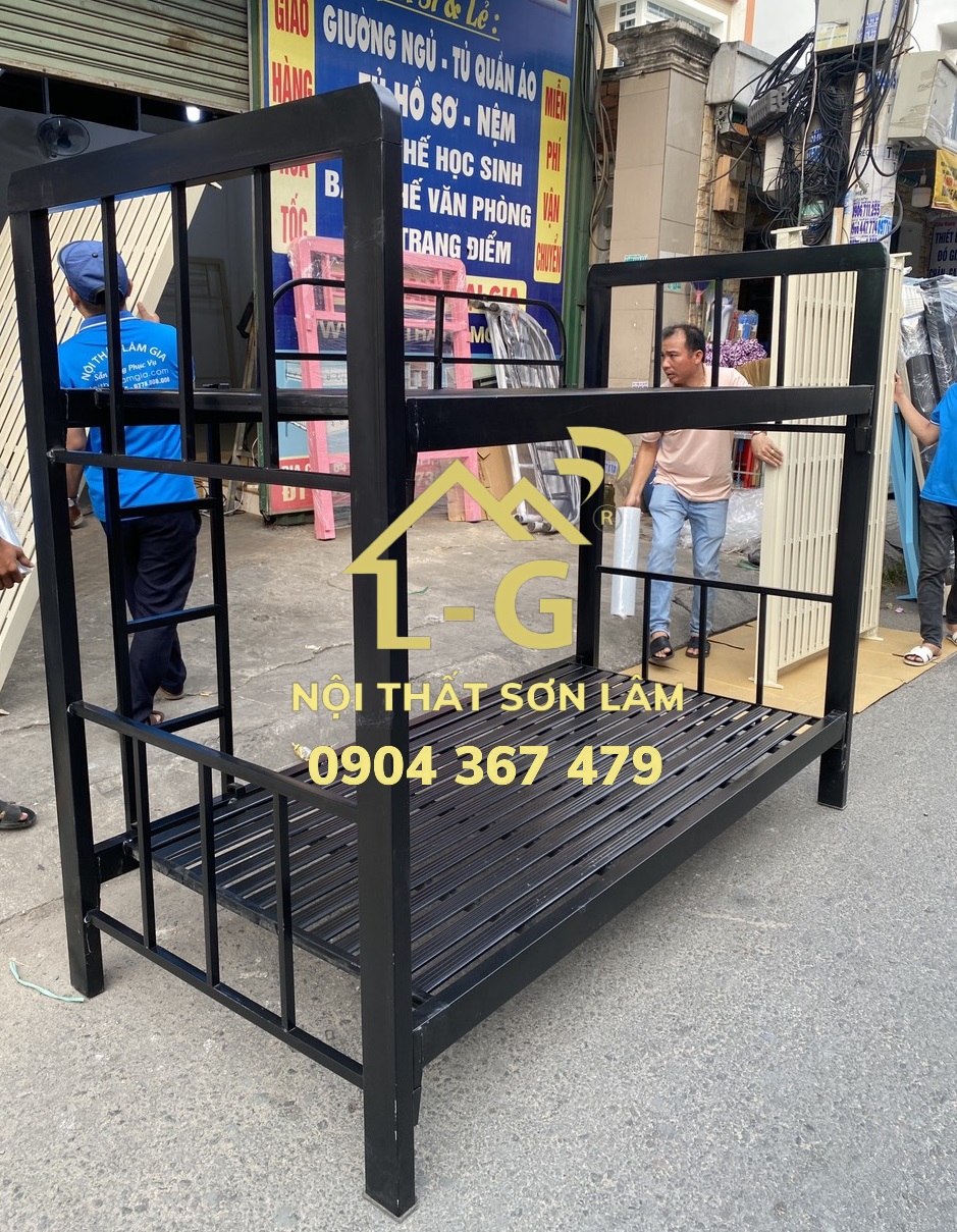 GIƯỜNG TẦNG SẮT HỘP VUÔNG CAO CẤP