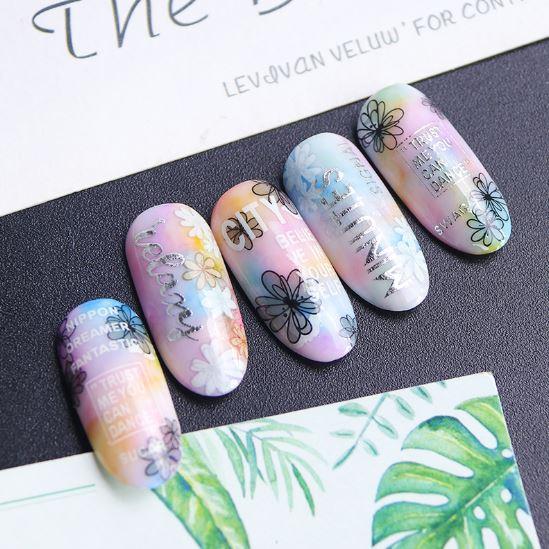 Sticker mẫu chữ trang trí móng mới 2019