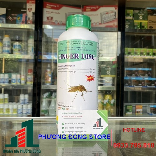 Thuốc diệt muỗi Ginger 10SC nhập khẩu Ấn Độ - Chai 1 lít