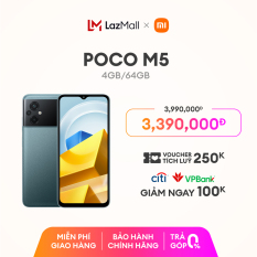 Điện thoại POCO M5 4GB+64GB/6GB+128GB | Pin 5000mAh | MediaTek Helio G99 | Sạc nhanh 18W