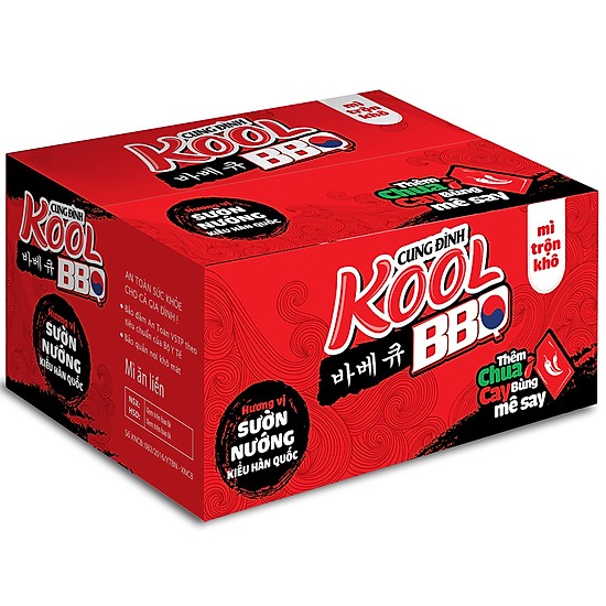 [HCM]Thùng mì trộn Kool BBQ 12 hộp