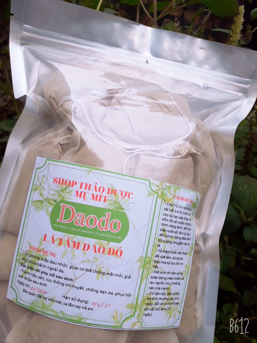 lá tắm người dao đỏ (10 túi lọc)