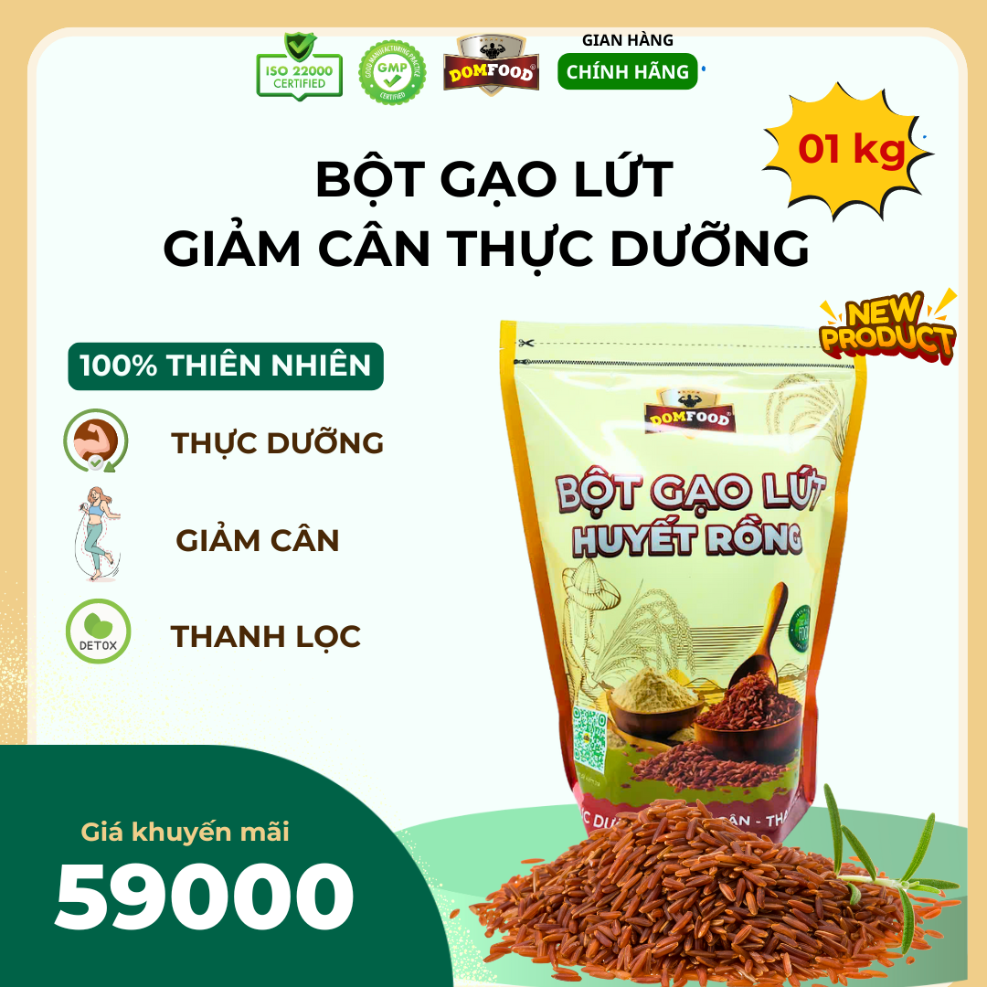Bột gạo lức giảm cân thực dưỡng ( túi 01 kg)