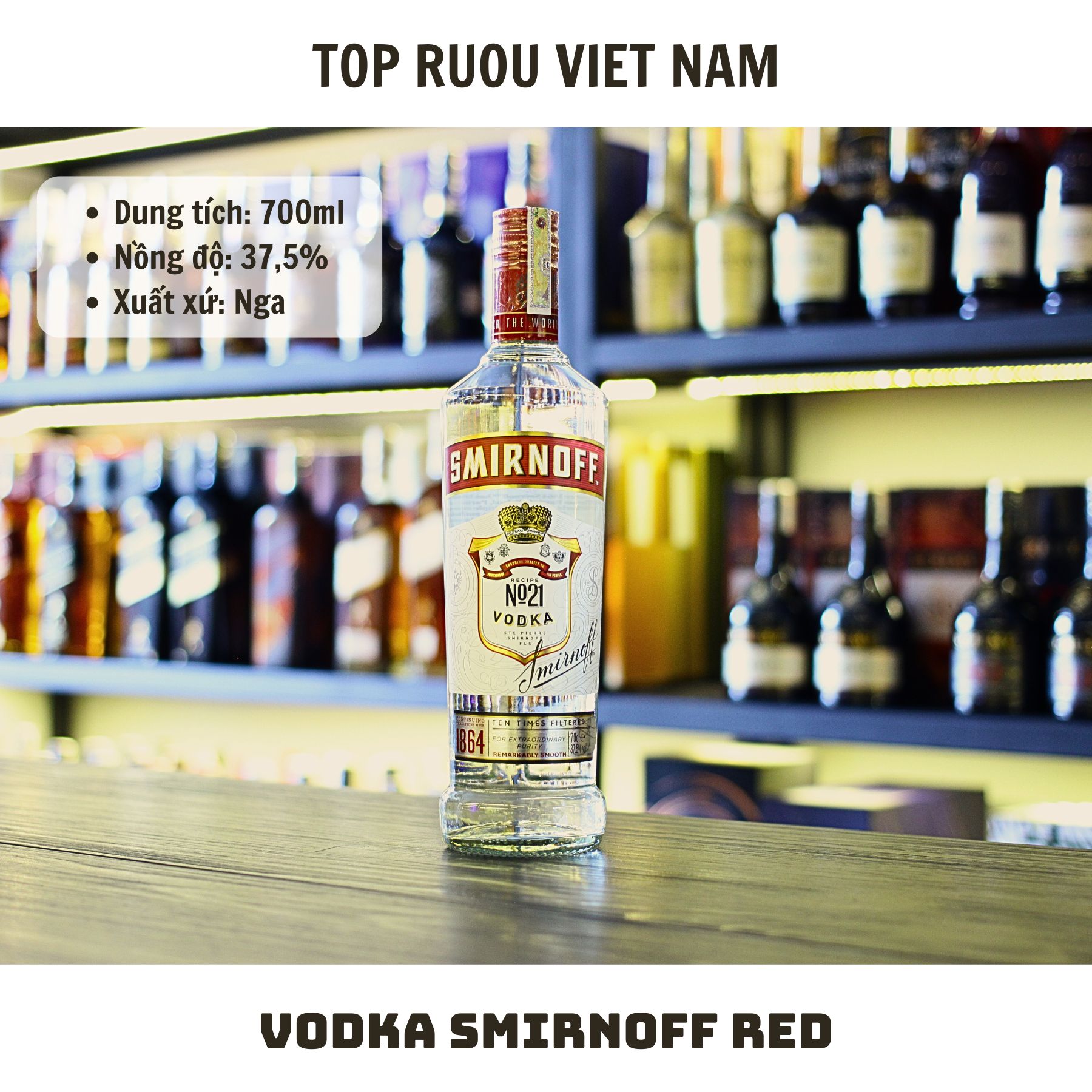 [Top Rượu VN] Rượu Vodka Smirnoff Red - Black - Apple - 500ml - 700ml [Chính Hãng]