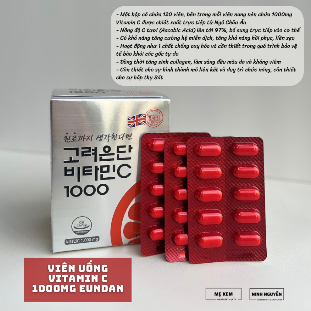 Vitamin C tăng cường sức khoẻ Eundan 120V