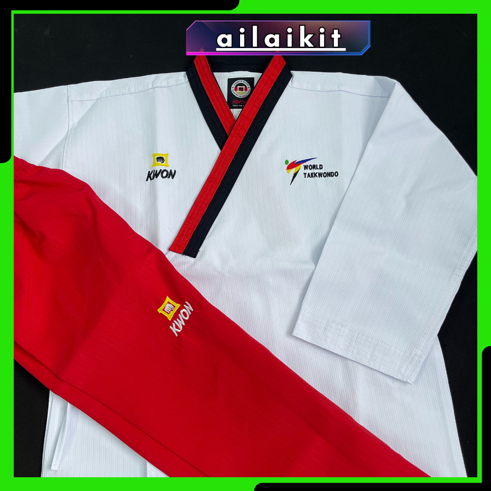 VÕ PHỤC TAEKOWONDO QUYỀN | Đồ quyền Taekwondo Kwon Vải Sọc ailaikit, Võ phục taekwondo cao cấp chuyên dùng cho thi đấu