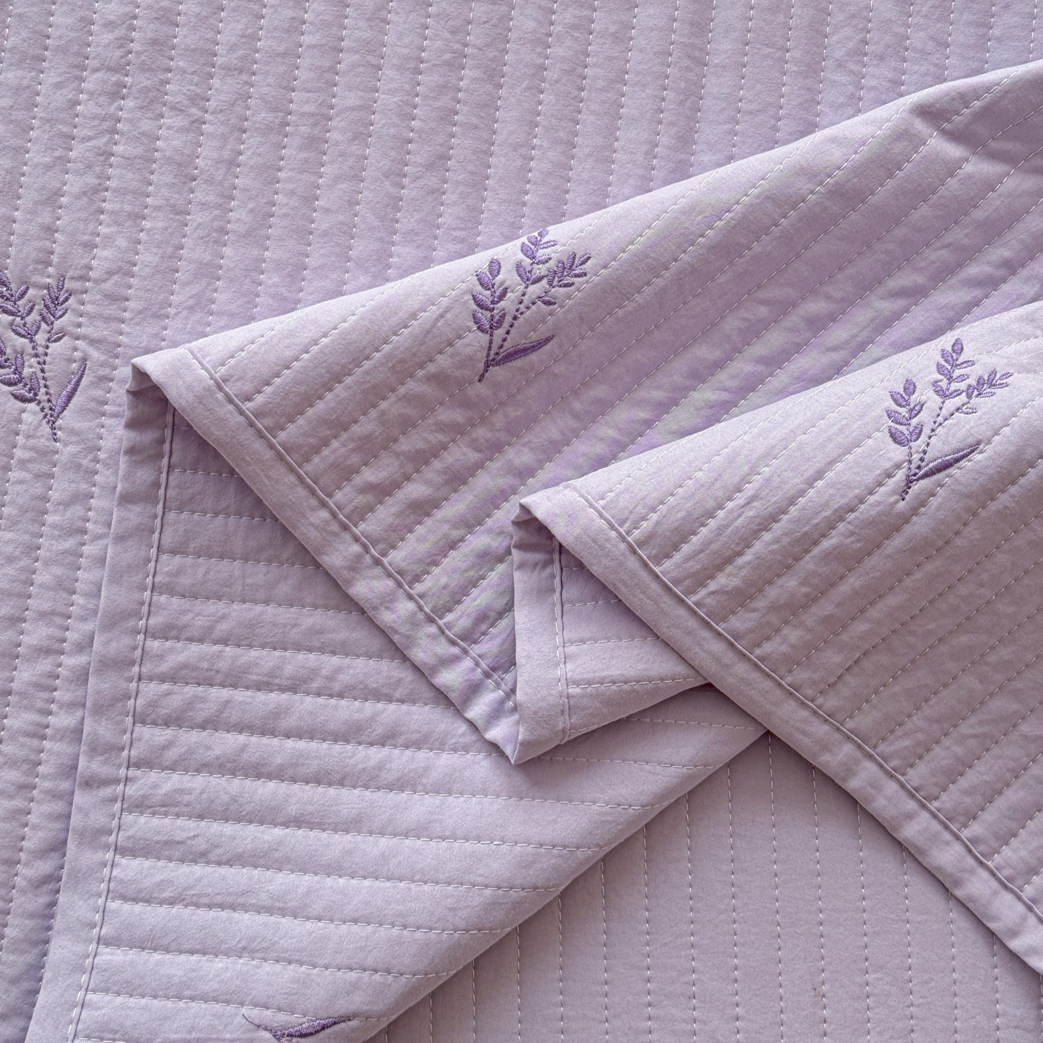 (🌷FULL MÀU🌷) SET 4 MÓN GA BỌC TRẦN THÊU HOA COTTON SOLID NHẬP KHẨU CAO CẤP