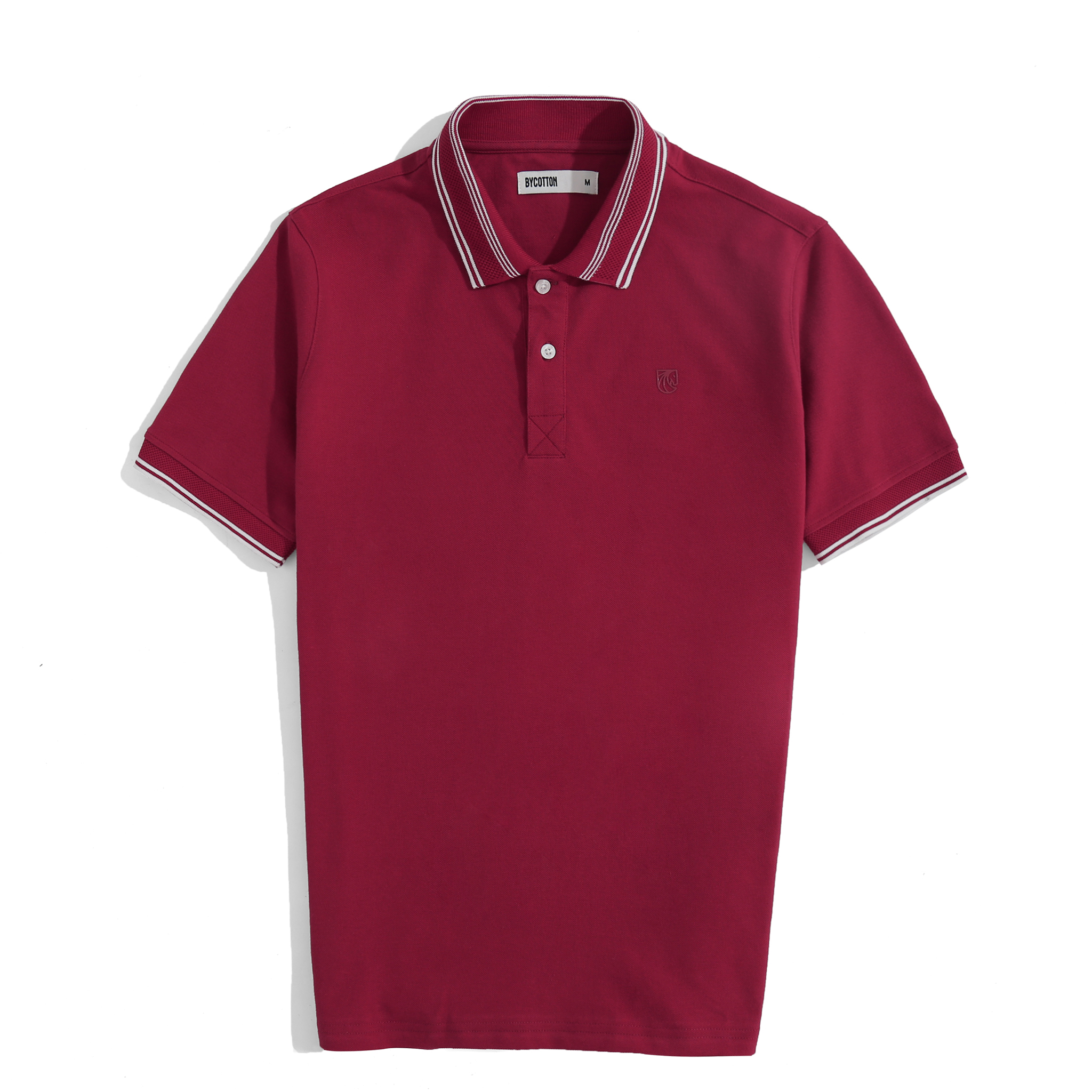 Áo thun nam cao cấp polo premium basic red bo tổ ong by cotton
