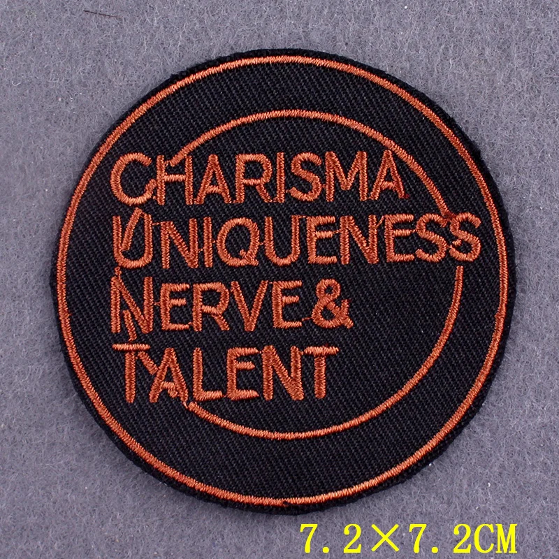 Patch vải ủi nhiệt thêu logo slogan trái tim cassette - Miếng dán vá quần áo D26
