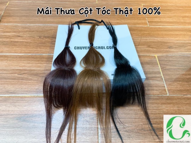 Tóc Thật 100% Mái Che Hói Mái Thưa Cột 3D Cao Cấp