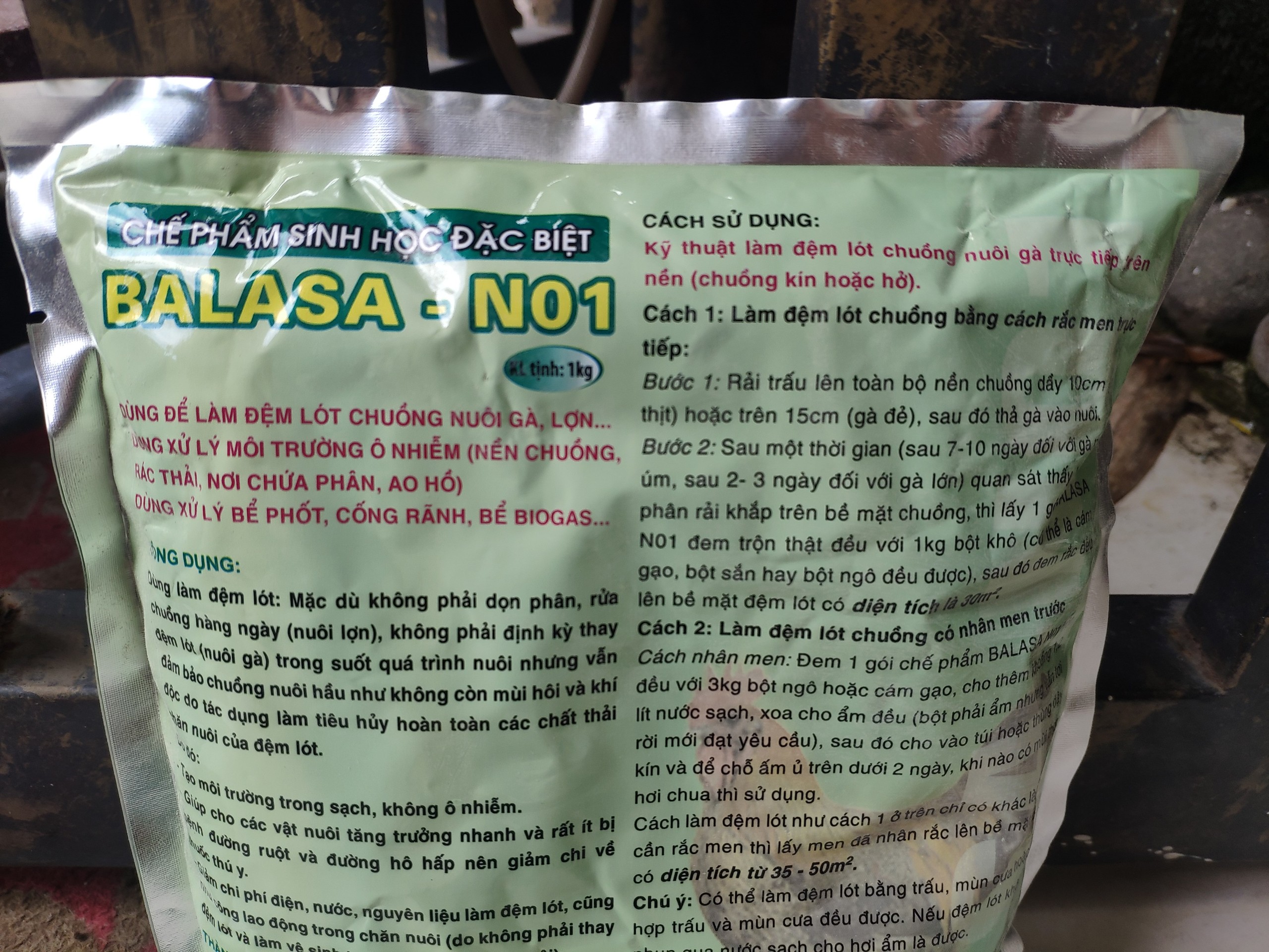 Men Vi Sinh Ủ Chuồng Balasa No1