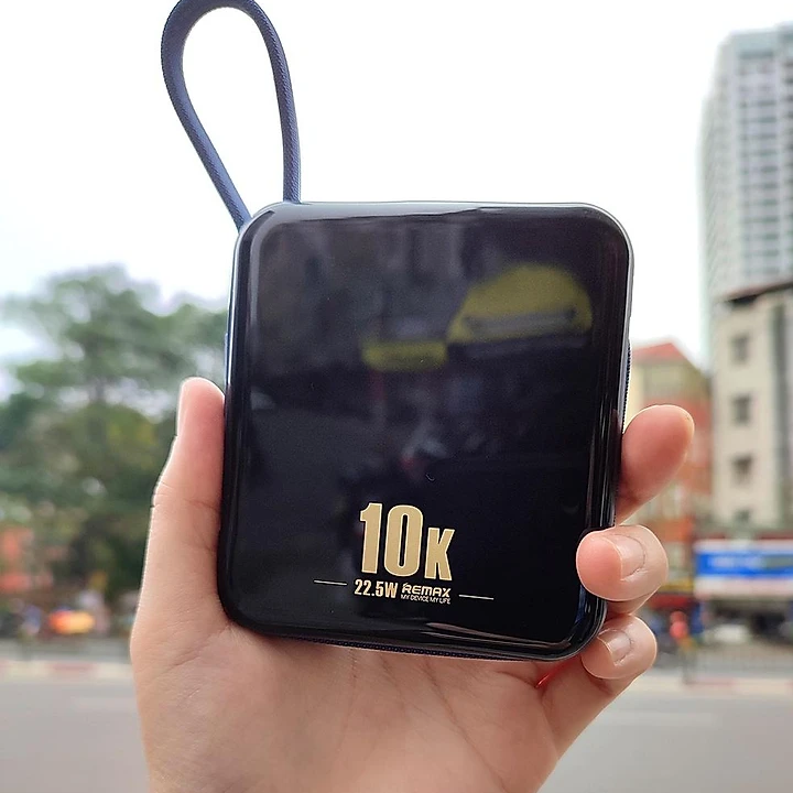 Pin dự phòng Remax RPP-285 10000mAh sạc nhanh PD QC 3.0 max 22.5W tích hợp cáp sạc Type C và iP ai-phôn.bảo hành 12 tháng