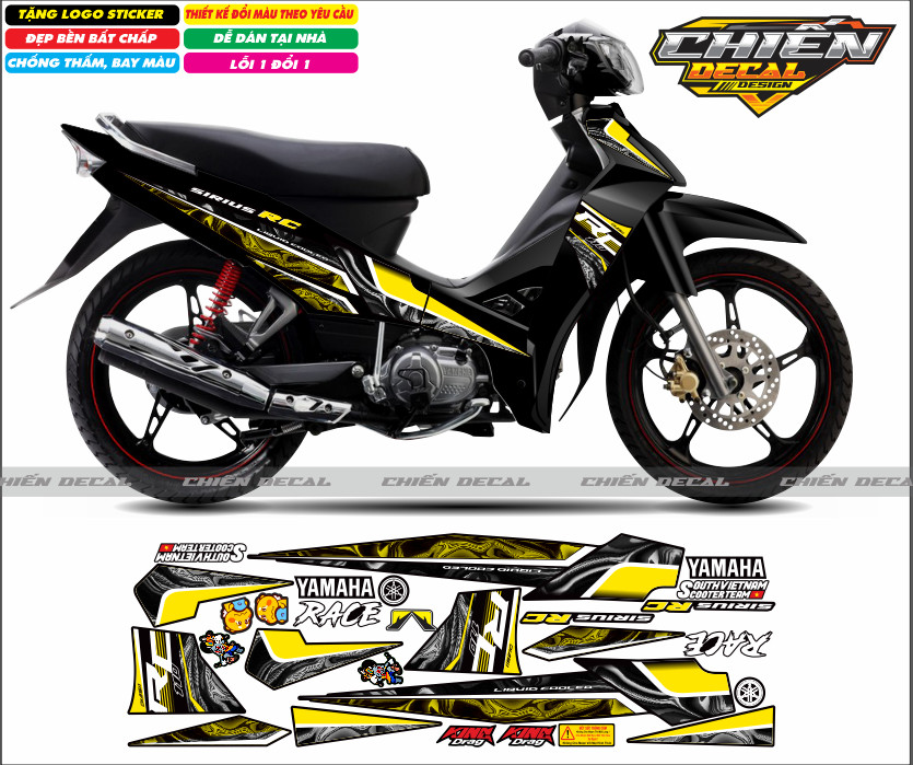 Tem rời sirius 110cc 50cc RC mẫu mới 2023 nhiều mẫu lựa chọn