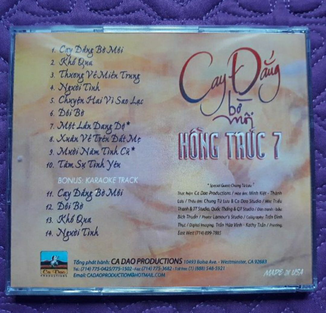 Bộ 5 cd Hồng Trúc 6,7,8,9,10 phono