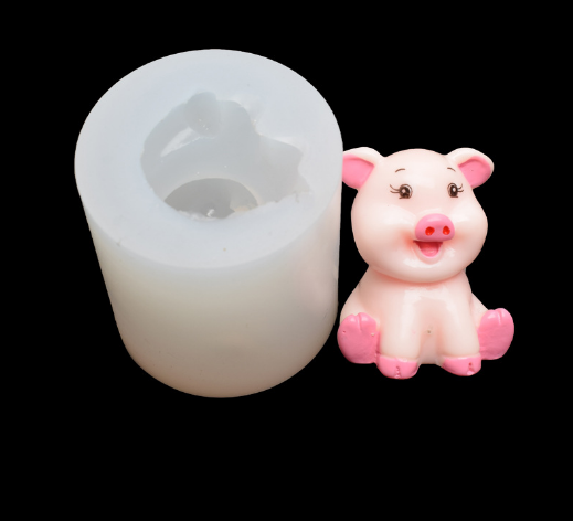 Khuôn silicon 4d làm rau câu làm bánh mẫu Heo má phính