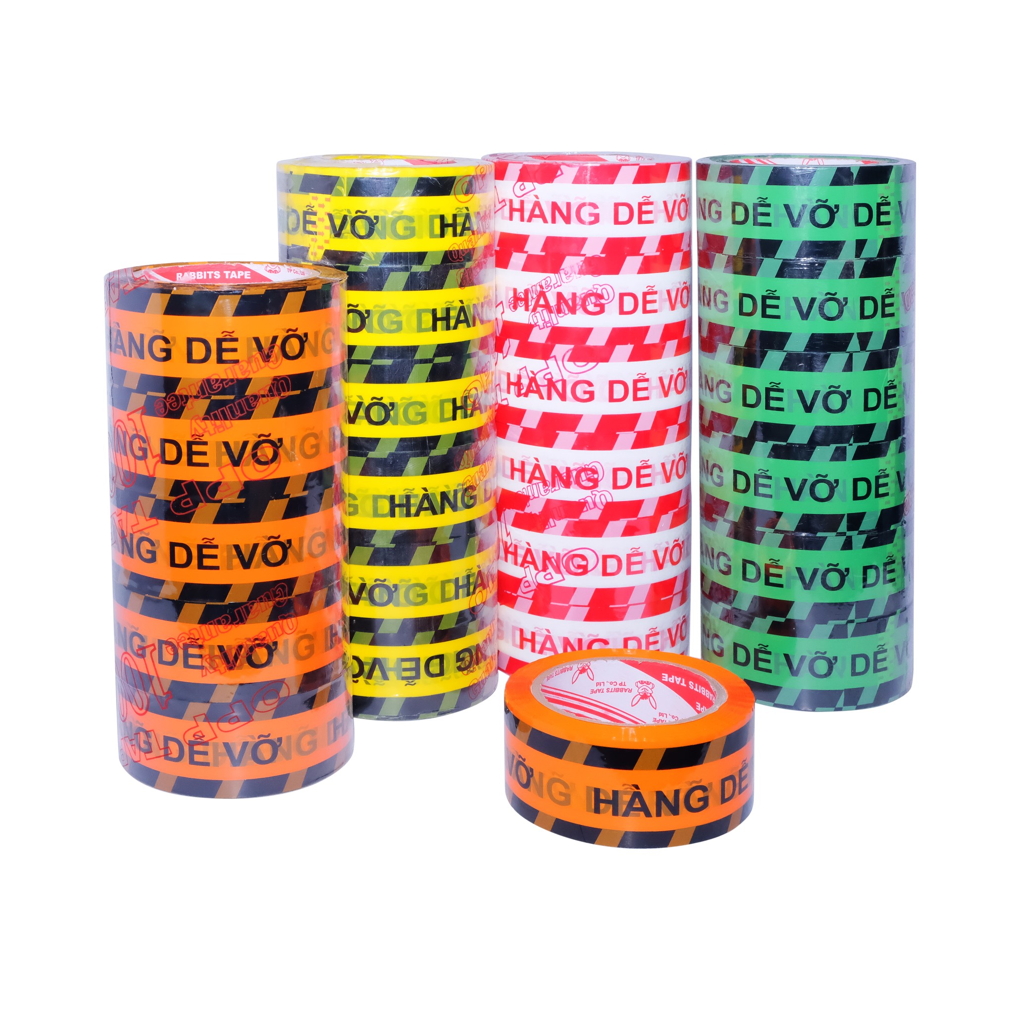 Combo 6 cuồn băng keo chữ dễ vỡ 100 yar 4,8cm - hàng cty
