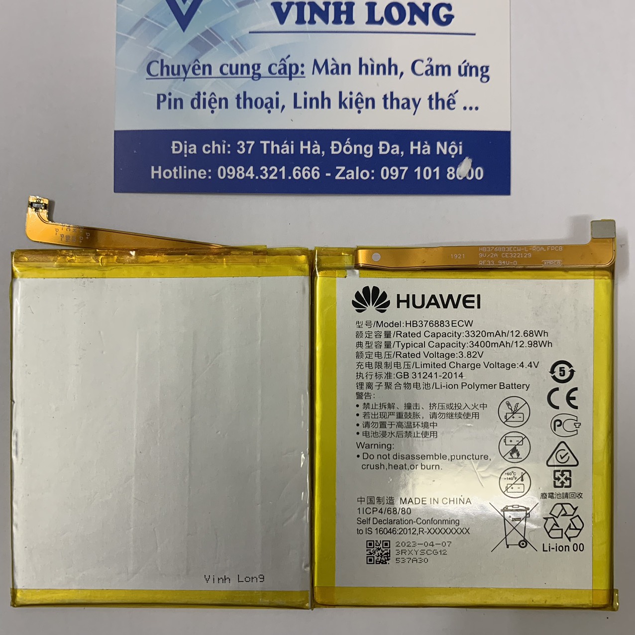 Pin Huawei P9 Plus 3400Mah (Hb376883Ecw) - New
