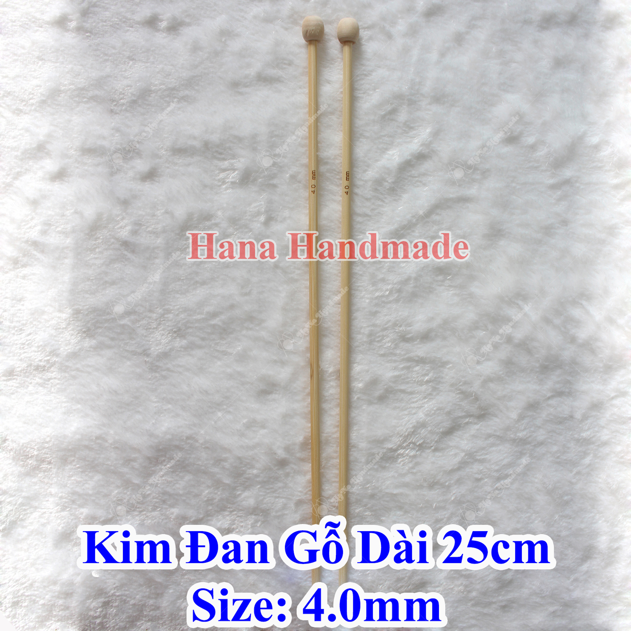 Kim đan len gỗ 25cm thẳng 18k/cặp