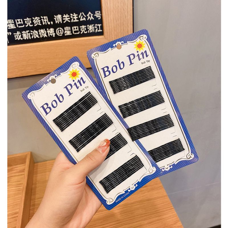 Vỉ ghim kẹp tăm đen 36/60 chiếc - loli