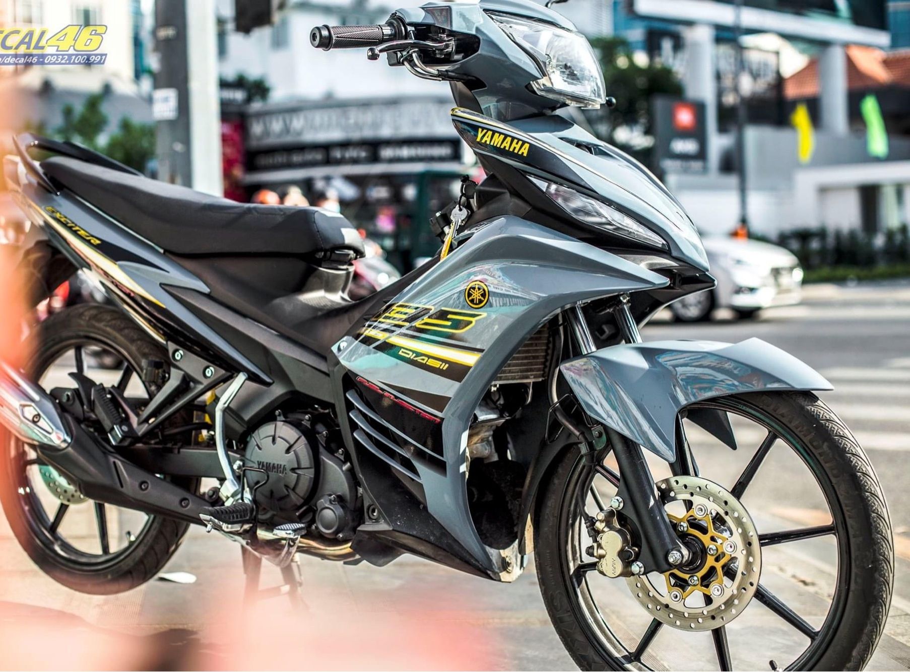 [ QUÍ KHÁCH VUI LÒNG MANG TEM RA TIỆM CHO THỢ DÁN] TEM RỜI exciter 135 2011 dán xe xám xi măng  Crom cao cấp