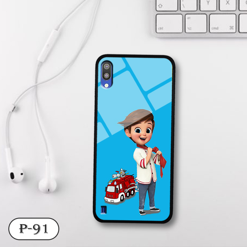 Ốp lưng kính 3D cute Samsung M10